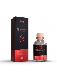 Массажный гель с ароматом клубники Strawberry - 30 мл. - INTT - купить с доставкой в Тюмени
