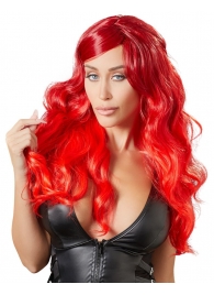 Ярко-красный парик с волнистыми волосами - Orion купить с доставкой