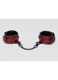 Красно-черные наручники Reversible Faux Leather Wrist Cuffs - Fifty Shades of Grey - купить с доставкой в Тюмени
