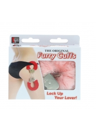 Металлические наручники с розовой меховой опушкой METAL HANDCUFF WITH PLUSH PINK - Dream Toys - купить с доставкой в Тюмени