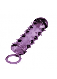 Закрытая фиолетовая насадка с пупырышками SAMURAI PENIS SLEEVE PURPLE - 14,5 см. - NMC - в Тюмени купить с доставкой