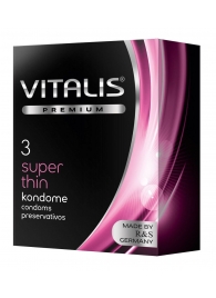 Ультратонкие презервативы VITALIS PREMIUM super thin - 3 шт. - Vitalis - купить с доставкой в Тюмени