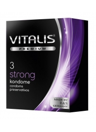 Презервативы с утолщенной стенкой VITALIS PREMIUM strong - 3 шт. - Vitalis - купить с доставкой в Тюмени