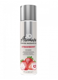 Массажное масло JO Aromatix Massage Oil Strawberry с ароматом клубники - 120 мл. - System JO - купить с доставкой в Тюмени