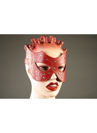 Красная кожаная маска с заклёпками - Подиум - купить с доставкой в Тюмени