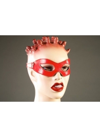 Красная лакированная маска-очки - Подиум - купить с доставкой в Тюмени