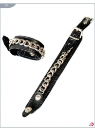 Декорированные цепочками узкие наручники - Подиум - купить с доставкой в Тюмени