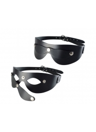 Черная кожаная маска  Новичок - Sitabella - купить с доставкой в Тюмени