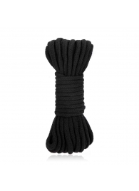 Черная хлопковая веревка для связывания Bondage Rope - 10 м. - Lux Fetish - купить с доставкой в Тюмени