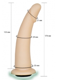 Телесная гладкая насадка-фаллоимитатор Harness - 17 см. - LOVETOY (А-Полимер) - купить с доставкой в Тюмени