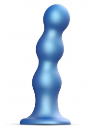 Голубая насадка Strap-On-Me Dildo Plug Balls size L - Strap-on-me - купить с доставкой в Тюмени