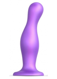 Фиолетовая насадка Strap-On-Me Dildo Plug Curvy size L - Strap-on-me - купить с доставкой в Тюмени