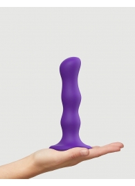 Фиолетовая насадка Strap-On-Me Dildo Geisha Balls size M - Strap-on-me - купить с доставкой в Тюмени
