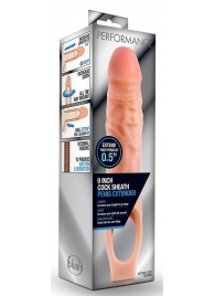 Телесная насадка на пенис 9 Inch Cock Sheath Extender - 22,2 см. - Blush Novelties - в Тюмени купить с доставкой