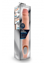 Телесная насадка на пенис 11.5 Inch Cock Sheath Penis Extender - 29,2 см. - Blush Novelties - в Тюмени купить с доставкой