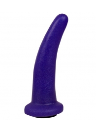 Фиолетовая гладкая изогнутая насадка-плаг - 13,3 см. - LOVETOY (А-Полимер) - купить с доставкой в Тюмени