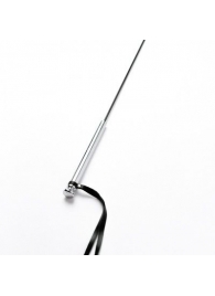 Черный кожаный стек с гладкой ручкой - 55 см. - Crazy Handmade - купить с доставкой в Тюмени