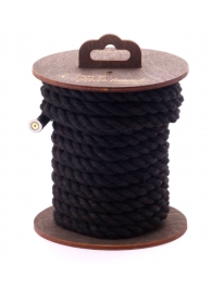 Черная хлопковая веревка для бондажа на катушке - 5 м. - Crazy Handmade - купить с доставкой в Тюмени