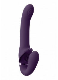 Фиолетовый женский безремневой вибрострапон Satu - 23 см. - Shots Media BV - купить с доставкой в Тюмени