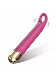 Розовый вибратор с отверстием для стимуляции клитора - 18,2 см. - S-HANDE