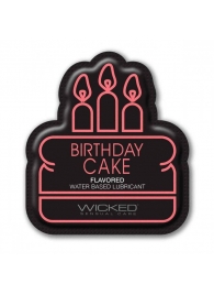 Лубрикант на водной основе со вкусом торта с кремом Wicked Aqua Birthday cake - 3 мл. - Wicked - купить с доставкой в Тюмени