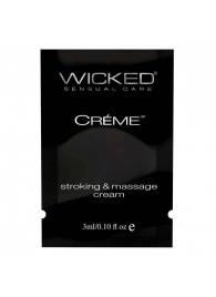 Крем для массажа и мастурбации Wicked Stroking and Massage Creme - 3 мл. - Wicked - купить с доставкой в Тюмени