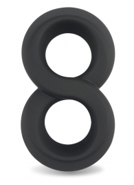 Черное двойное эрекционное кольцо Ultra Soft Platinum Cure Silicone Cockring - Lovetoy - в Тюмени купить с доставкой