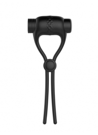 Черное перезаряжаемое эрекционное вибролассо №01 Vibrating Cock Ring - Erozon - в Тюмени купить с доставкой