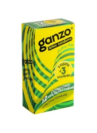 Ультратонкие презервативы Ganzo Ultra thin - 15 шт. - Ganzo - купить с доставкой в Тюмени