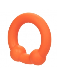 Оранжевое эрекционное кольцо Liquid Silicone Dual Ball Ring - California Exotic Novelties - в Тюмени купить с доставкой