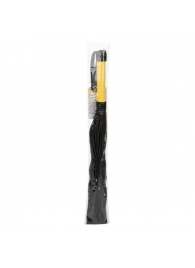 Черная плеть с желтой рукоятью Boundless Flogger - 69,25 см. - California Exotic Novelties - купить с доставкой в Тюмени