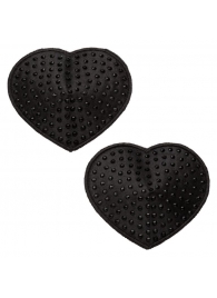 Черные пэстисы в форме сердечек Heart Pasties - California Exotic Novelties - купить с доставкой в Тюмени