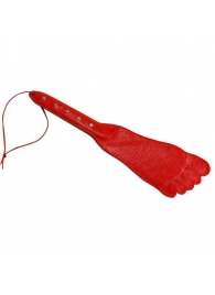 Красная хлопалка в форме ступни - 34,5 см. - Sitabella - купить с доставкой в Тюмени