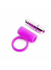 Лиловое эрекционное кольцо с вибрацией - Pink Vibe - в Тюмени купить с доставкой