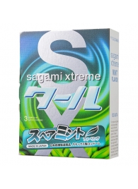 Презервативы Sagami Xtreme Mint с ароматом мяты - 3 шт. - Sagami - купить с доставкой в Тюмени