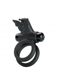 Черное эрекционное виброкольцо Passionate Ring IX - Baile - в Тюмени купить с доставкой