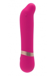 Розовый мини-вибратор для массажа G-точки Cuddly Vibe - 11,9 см. - Chisa
