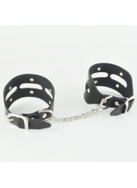 Черные кожаные наручники   Лира - Sitabella - купить с доставкой в Тюмени