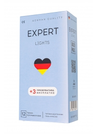 Ультратонкие презервативы EXPERT Lights - 12 шт.(+3 в подарок) - Expert - купить с доставкой в Тюмени