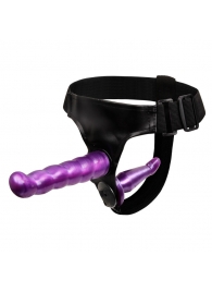 Фиолетовый стапон с двумя насадками - 18 см. - Baile - купить с доставкой #SOTBIT_REGIONS_UF_V_REGION_NAME#