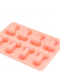 Розовая силиконовая форма с фаллосами - Сима-Ленд - купить с доставкой в Тюмени