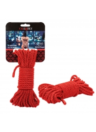 Красная мягкая веревка для бондажа BDSM Rope 32.75 - 10 м. - California Exotic Novelties - купить с доставкой в Тюмени