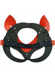 Красно-черная кожаная маска «Кошечка» - Sitabella - купить с доставкой в Тюмени