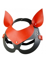 Красно-черная кожаная маска «Кошечка» - Sitabella - купить с доставкой в Тюмени