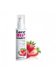 Съедобное согревающее массажное масло Love Me Tender Strawberry с ароматом клубники - 100 мл. - Love to Love - купить с доставкой в Тюмени