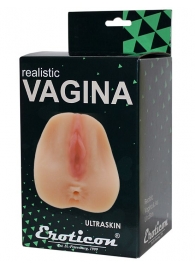 Телесный мастурбатор Realistic Vagina - вагина и анус - Eroticon - в Тюмени купить с доставкой