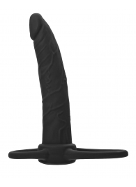Черная насадка на пенис для двойного проникновения Black Red - 16,5 см. - ToyFa - купить с доставкой в Тюмени