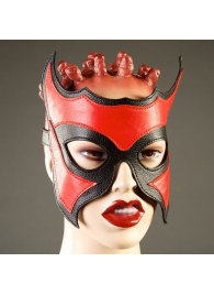 Кожаная маска-очки с красной вставкой - Подиум - купить с доставкой в Тюмени
