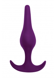 Фиолетовая анальная пробка Smooth - 12,5 см. - Lola Games