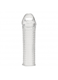 Текстурированная насадка на пенис Clear Textured Penis Enhancing Sleeve Extension - 16,5 см. - BlueLine - в Тюмени купить с доставкой